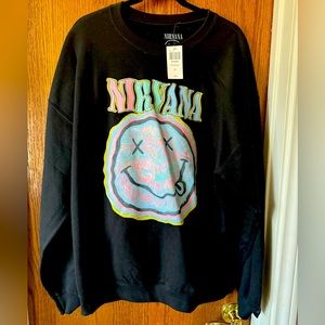 Nirvana brand black crew neck sweatshirt